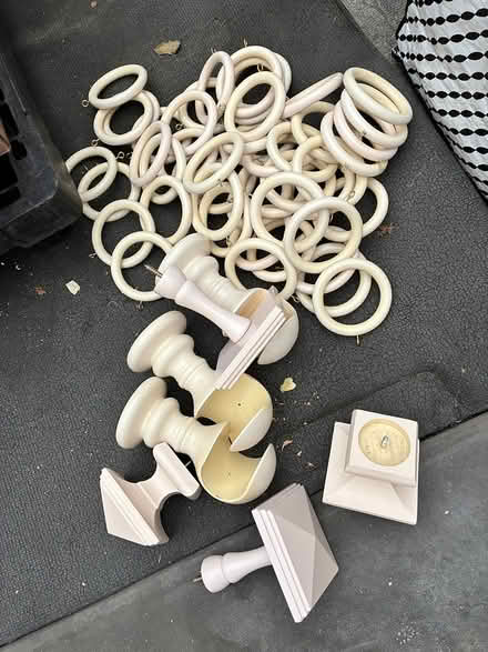 Photo of free Curtain pole. Rings & fixings (Middleton) #2
