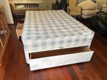 Photo of free Double bed and mattress (Woodcote Hill TF11) #2