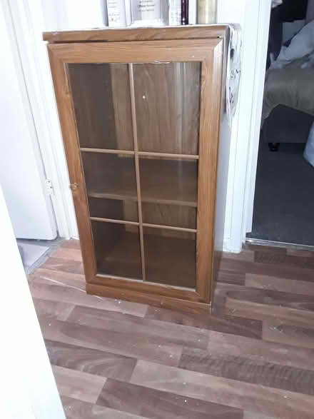 Photo of free Cabinet - wood and glass (Blacon CH1) #1