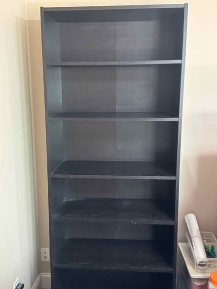 Photo of free Black wood book shelf (Carmel Valley) #1