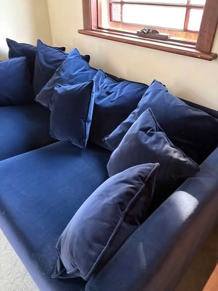 Photo of free IKEA Stockholm navy velvet sofa (Fremantle) #2