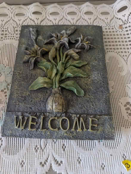 Photo of free Outside welcome ceramic door hanger (Lincoln fields) #1