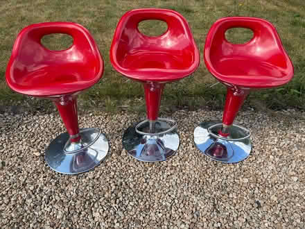 Photo of free 3 Red Kitchen bar stools (Knocklyon Dublin 16) #1