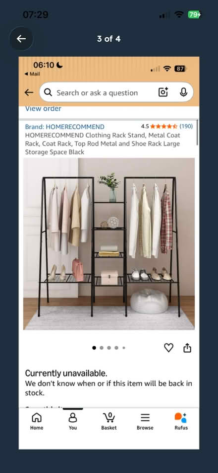 Photo of free Clothes rail (Kendal LA9) #2