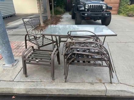 Photo of free Patio chairs and foot rests (Campbell) #3