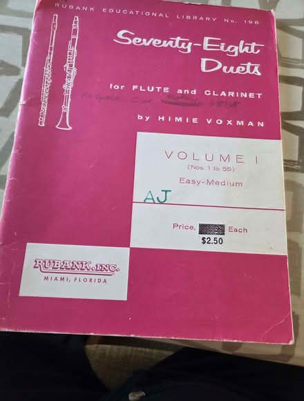 Photo of free Seventy Eight Duets for flute and clarinet (Duffield DE56) #1