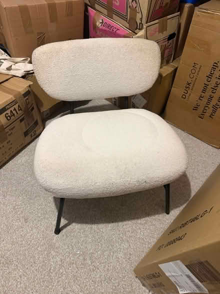 Photo of free White boucle chair (Lindfield, Haywards Heath) #4