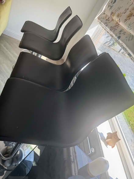 Photo of free 4 black bar stools. (Marylebone WN1) #1