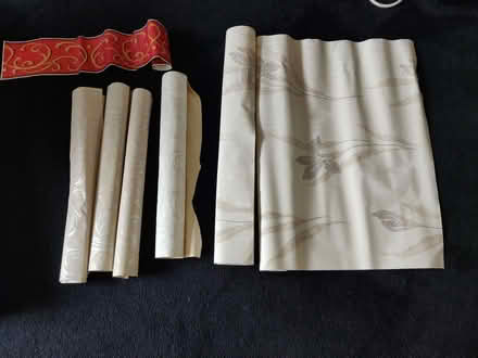 Photo of free Wallpaper offcuts - cream and patterned (Abraham Heights LA1) #1