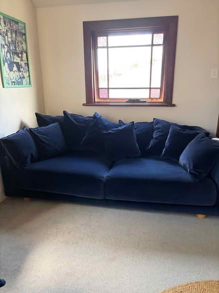 Photo of free IKEA Stockholm navy velvet sofa (Fremantle) #4