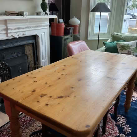 Photo of free Pine table and 2 wheel back chairs (Putney SW15) #4