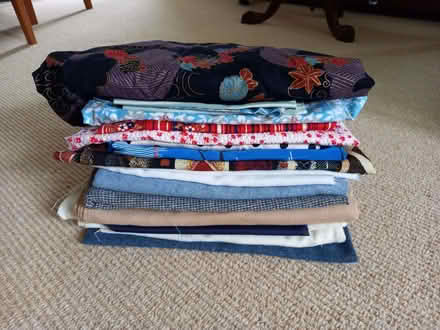 Photo of free Bag of dressmaking fabric pieces (West Yatton SN14) #1