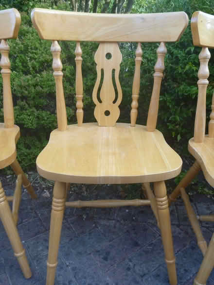 Photo of free 4 Solid Pine Dining Chairs (Bracknell RG12) #2