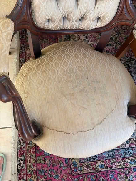 Photo of free Two tufted antique chairs (Annapolis) #3