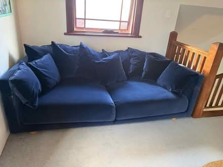 Photo of free IKEA Stockholm navy velvet sofa (Fremantle) #1
