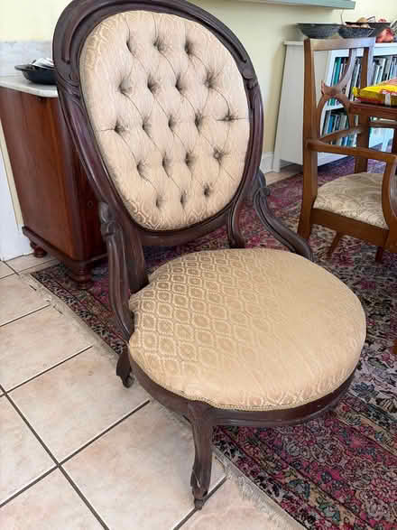 Photo of free Two tufted antique chairs (Annapolis) #1