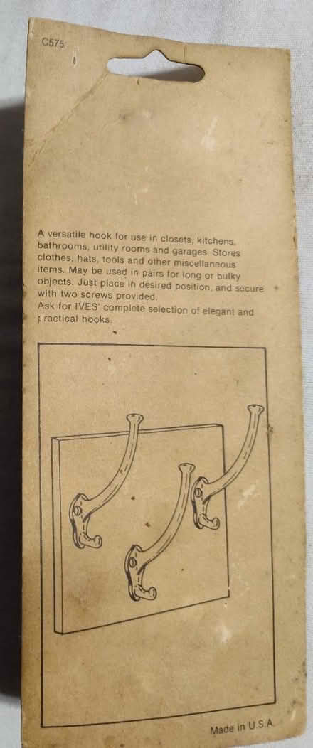 Photo of free Clothes or coat hook (6") **NEW (Saugus) #3