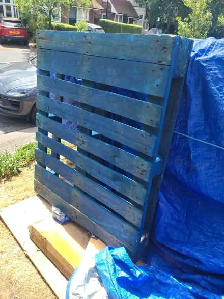 Photo of free wooden pallets skids (Roehampton SW15) #1