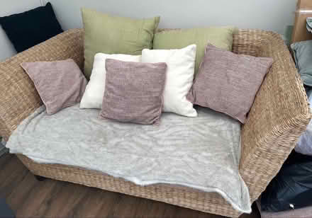 Photo of free Conservatory 2 &3 seater sofa (Knotty ash) #3