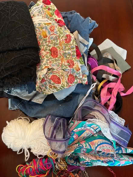 Photo of free Fabric and ribbon offcuts and some wool (East Twerton BA2) #1