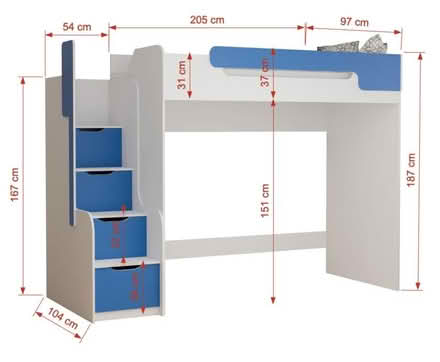 Photo of free Kids loft sleeper bed, built in storage with desk. (Ruislip HA4) #1