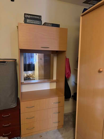 Photo of free Dresser with mirror and drawers and overhead compartment (Caterham CR3) #1