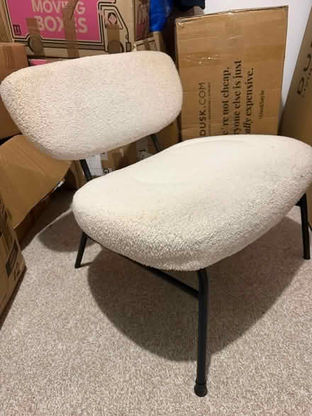 Photo of free White boucle chair (Lindfield, Haywards Heath) #1