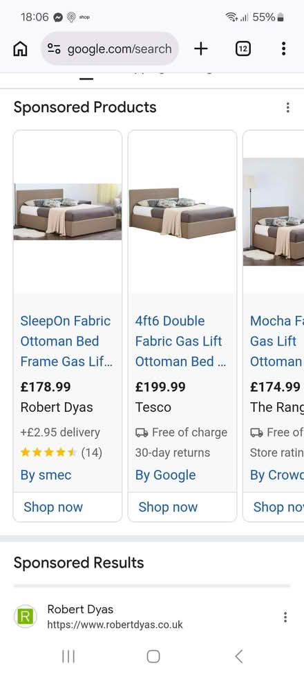 Photo of Double lift up Ottoman bed with mattress (Shirley SO15) #2
