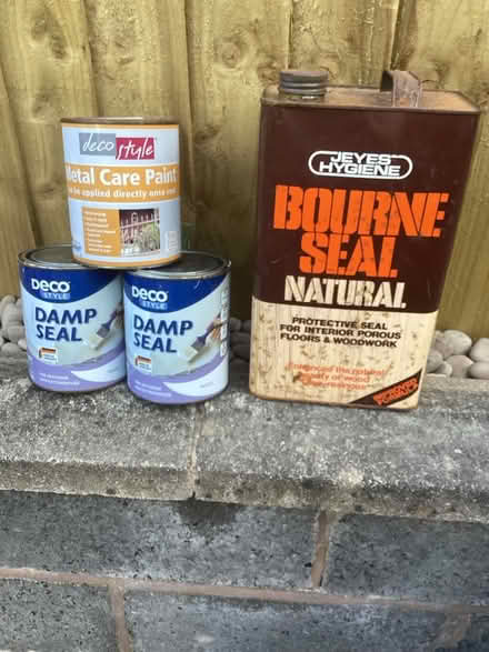 Photo of free Tins of sealant for wood floors (LE2 Aylestone Leicester) #1