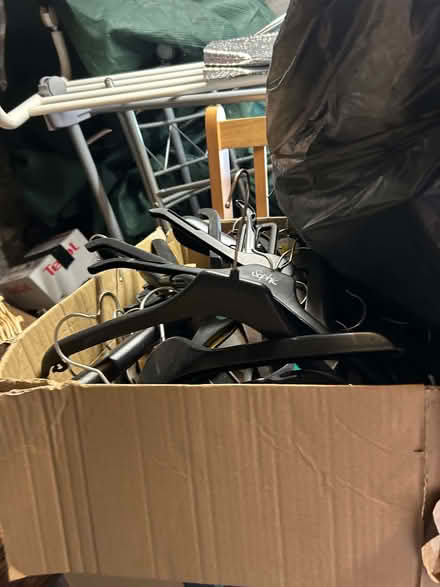 Photo of free Box of old coat hangers (Aigburth L17) #1