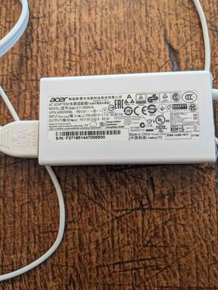 Photo of free ACER laptop cord (Belford, N.J.) #3