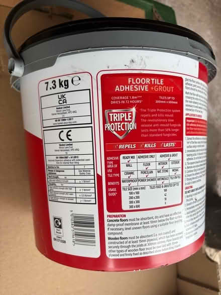 Photo of free Floor tile adhesive and grout (Burton Joyce NG14) #2