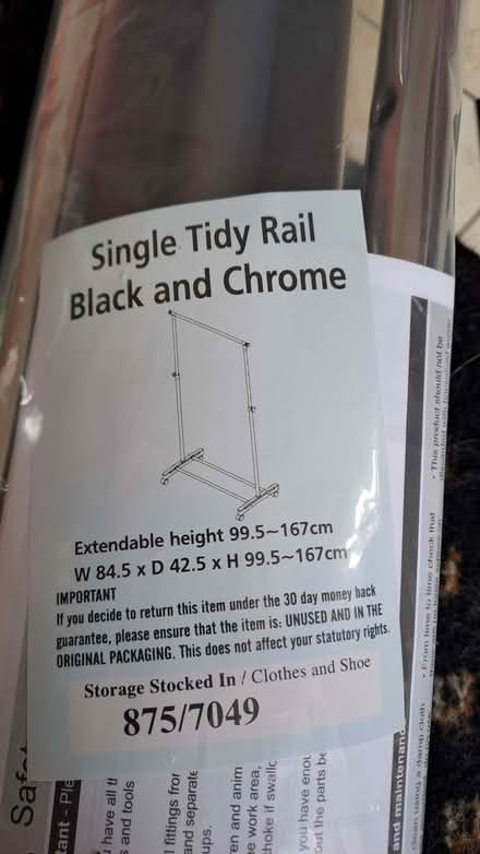 Photo of free Chrome clothes rail. Unused. (Sherrard's Green WR14) #1