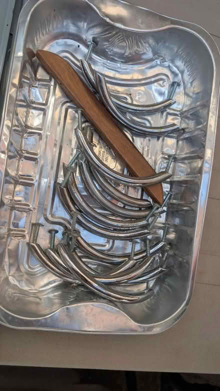 Photo of free 13 Chrome handles & 1 wooden one (Mitchan town) #1