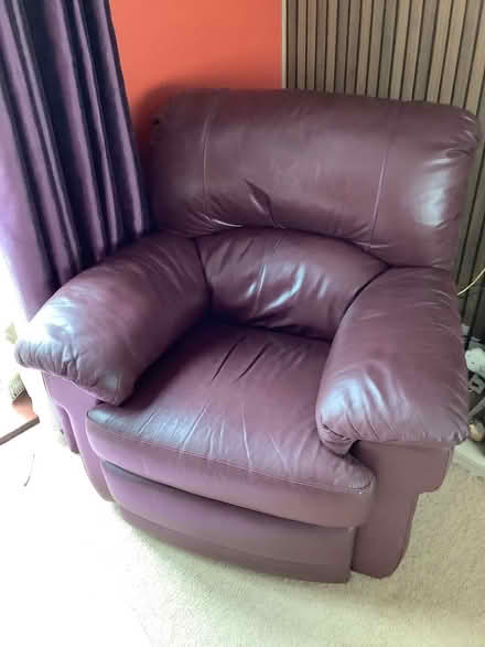 Photo of free Leather recliner chair (Pegswood NE61) #1
