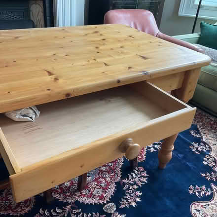 Photo of free Pine table and 2 wheel back chairs (Putney SW15) #2