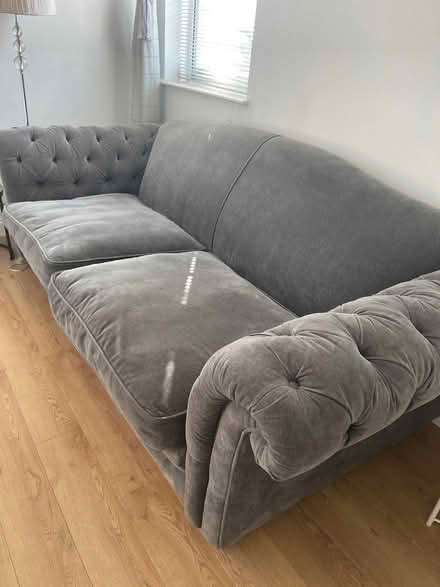 Photo of free Grey 3/4 seater sofa (St Helier SM5) #1