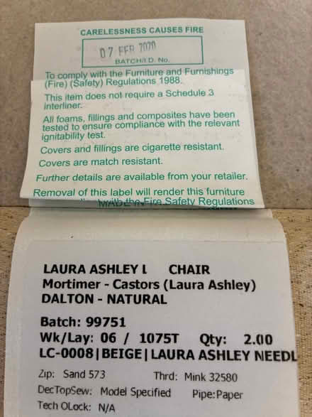 Photo of free Laura Ashley Chair (Stroud GL10) #3