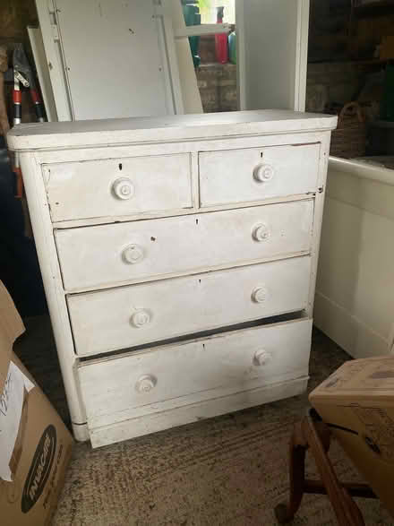 Photo of free Large painted antique chest of drawers (Glasshouse GL17) #1