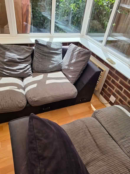 Photo of free Black grey sofa (Abingdon-on-Thames OX14) #1