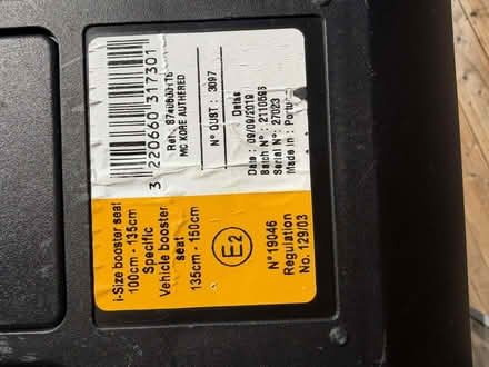 Photo of free Max Cosi car seat for 3.5 - 12 years (Purton SN5) #3