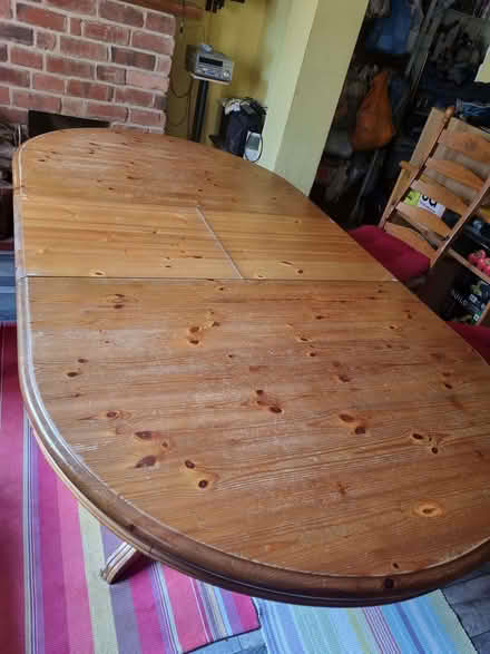 Photo of free Ducal Solid Pine Extending Oval Dining Table with 6 Chairs (Handsworth Wood B20) #1
