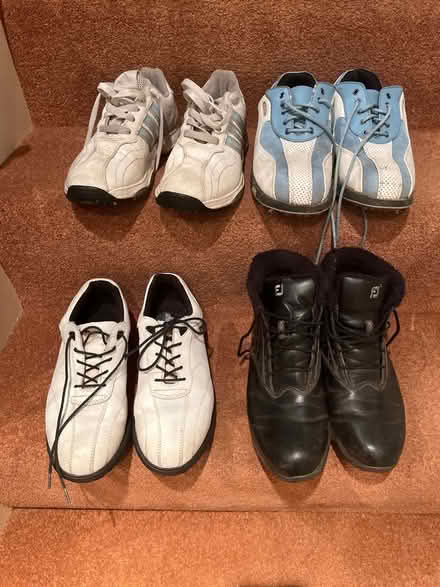 Photo of free 4 pairs ladies size 5 and 5.5 golf shoes/boots (Pyrford GU22) #1