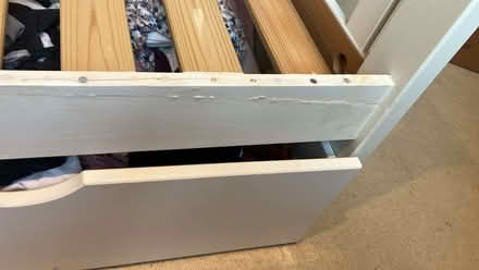 Photo of free Broken white bed frame for someone handy / wood for project? (Hanover BN2) #2