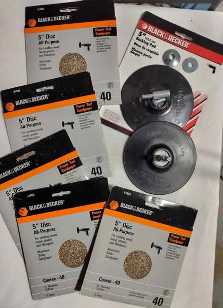 Photo of free Black & Decker sandpaper discs NEW (Saugus) #1
