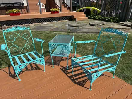 Photo of free Wrought iron chairs and table (13 Mile and Old Novi Rd.) #1