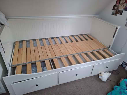 Photo of free Single bed then Pull out king size bed frame with draws (Enfield EN1) #1