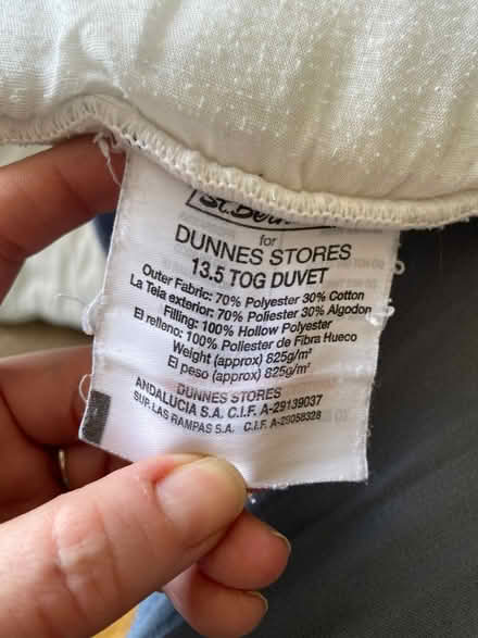 Photo of free 13.5 tog double bed duvet (Woodlands TW7) #2