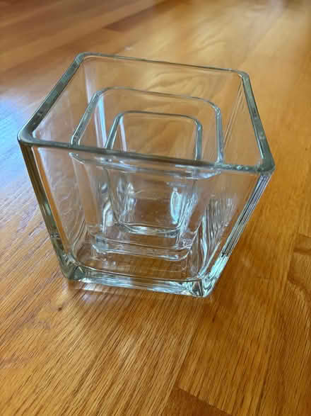 Photo of free Set of three square glass vases (Queensway Terrace South) #2