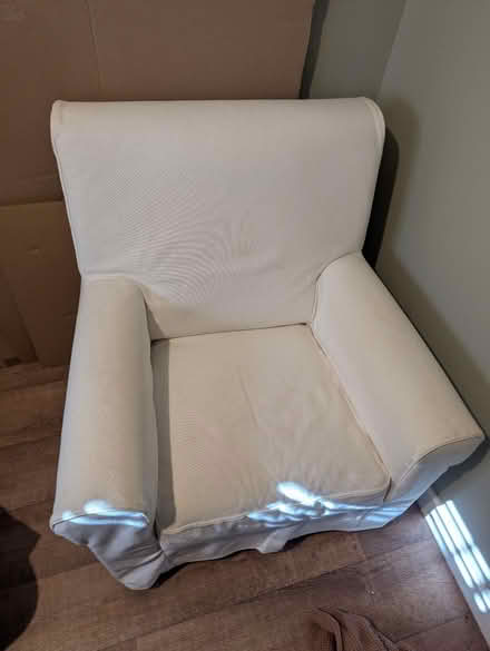 Photo of free Cream Armchair with Removable Cover (Thatcham, West Berkshire) #1